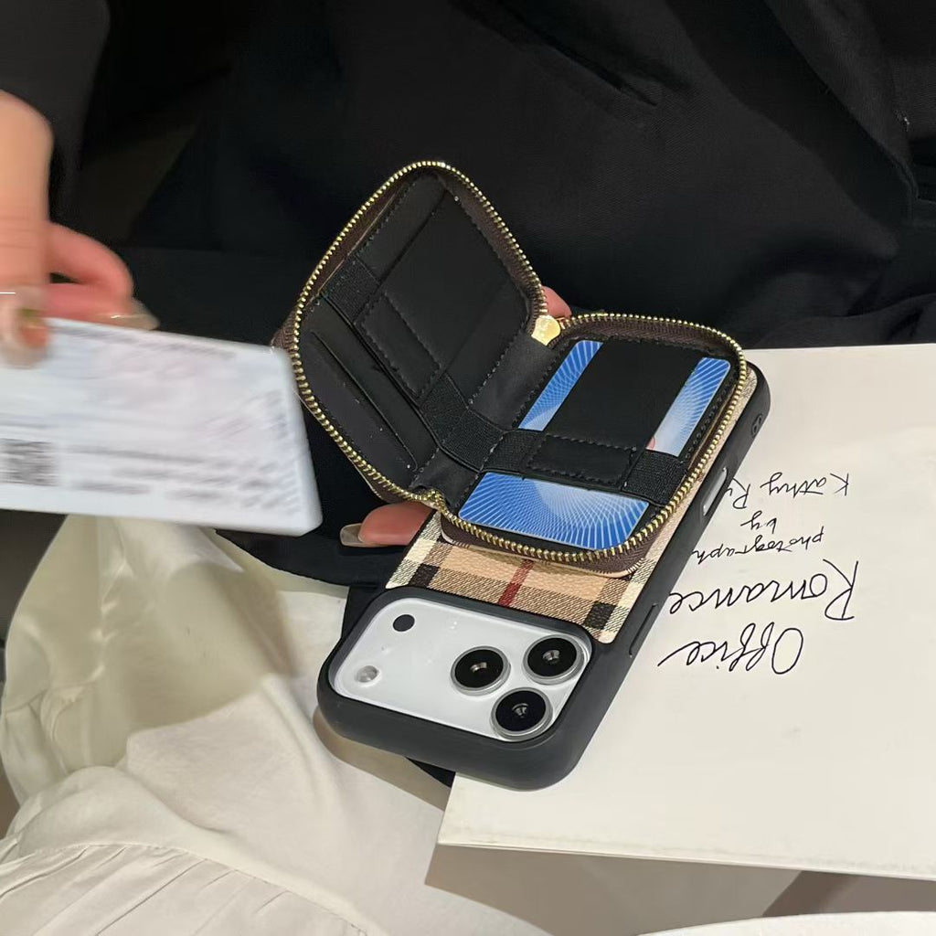 Louis Vuitton-Inspired Wallet Case for iPhone 13 to 17| LV Card Holder