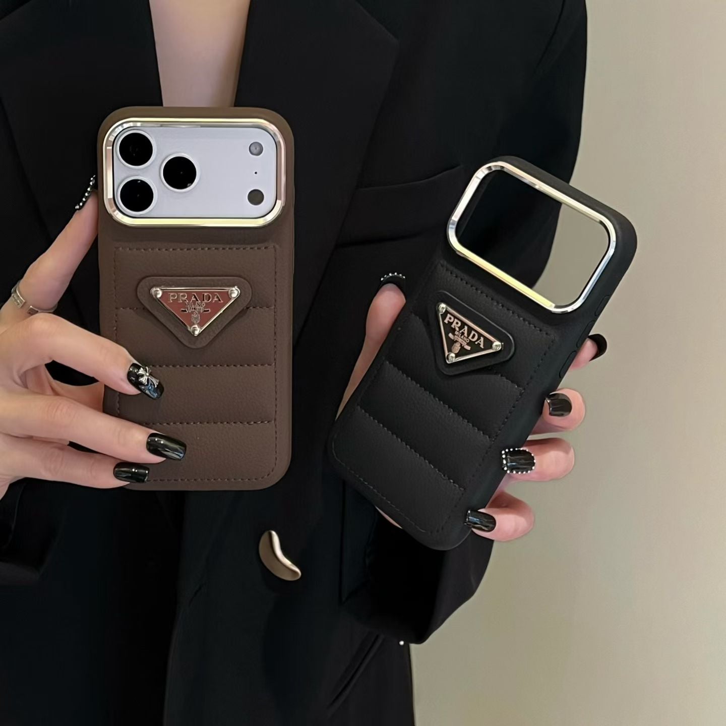 Prada-Inspired Designer iPhone Case 13 to 17 series