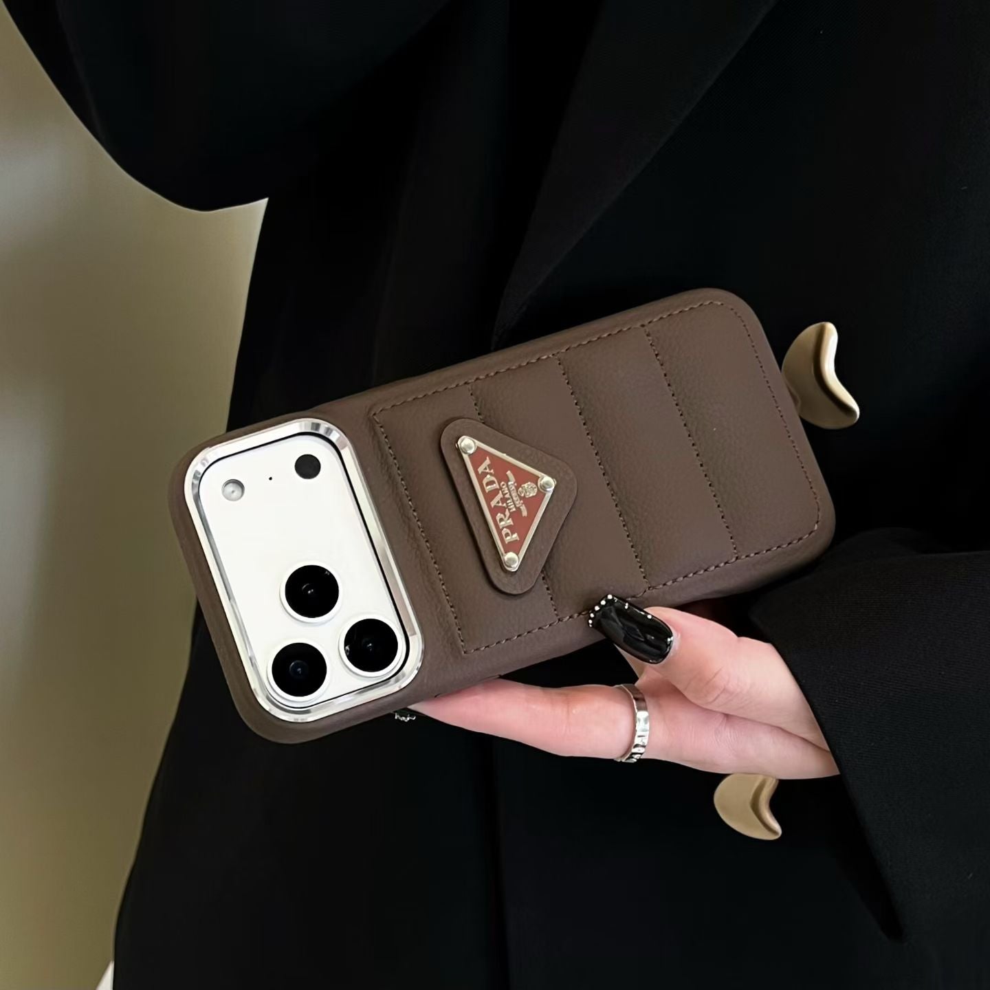 Prada-Inspired Designer iPhone Case 13 to 17 series