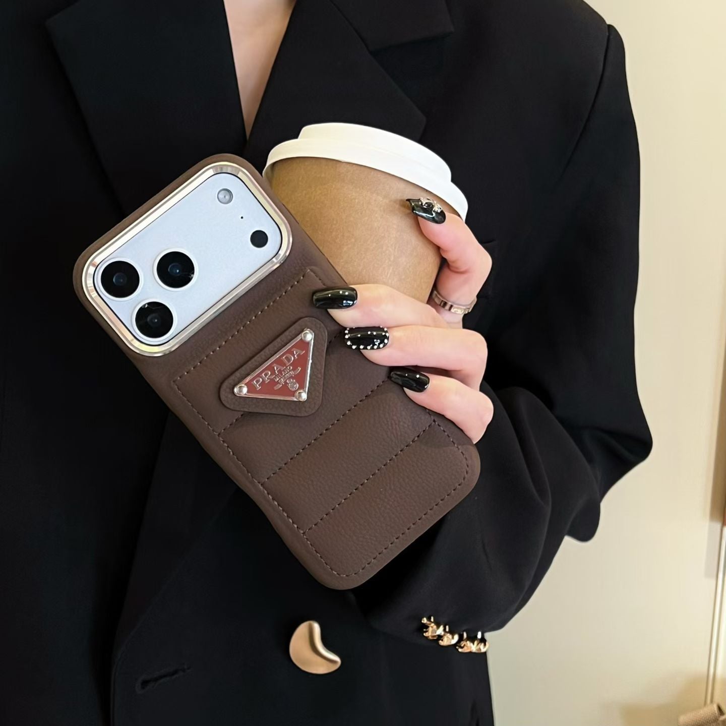 Prada-Inspired Designer iPhone Case 13 to 17 series