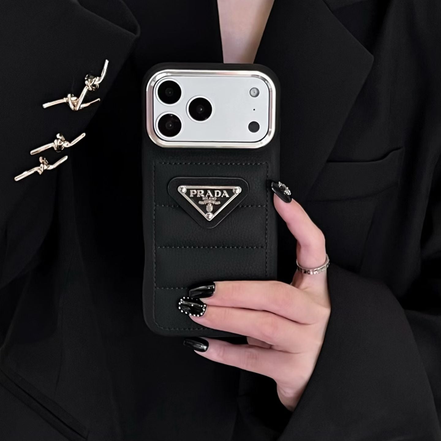 Prada-Inspired Designer iPhone Case 13 to 17 series