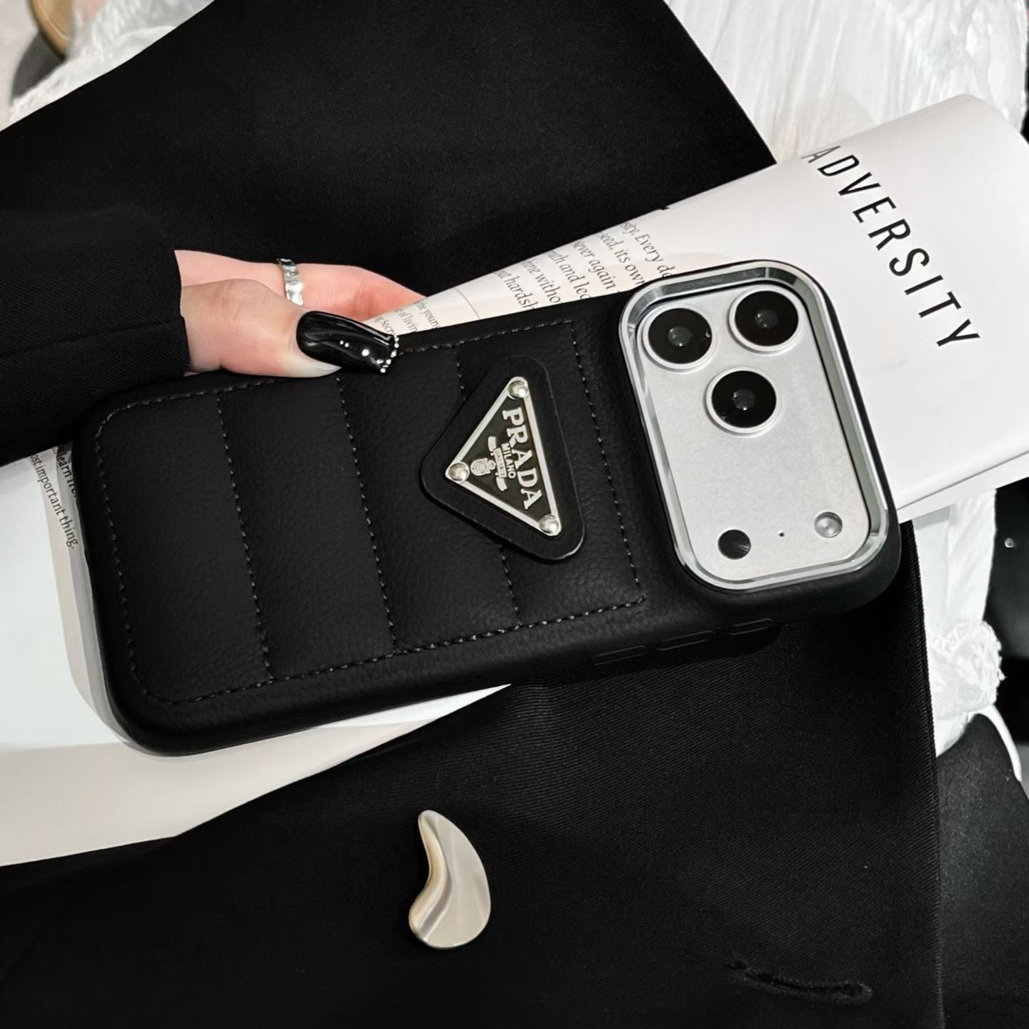 Prada-Inspired Designer iPhone Case 13 to 17 series