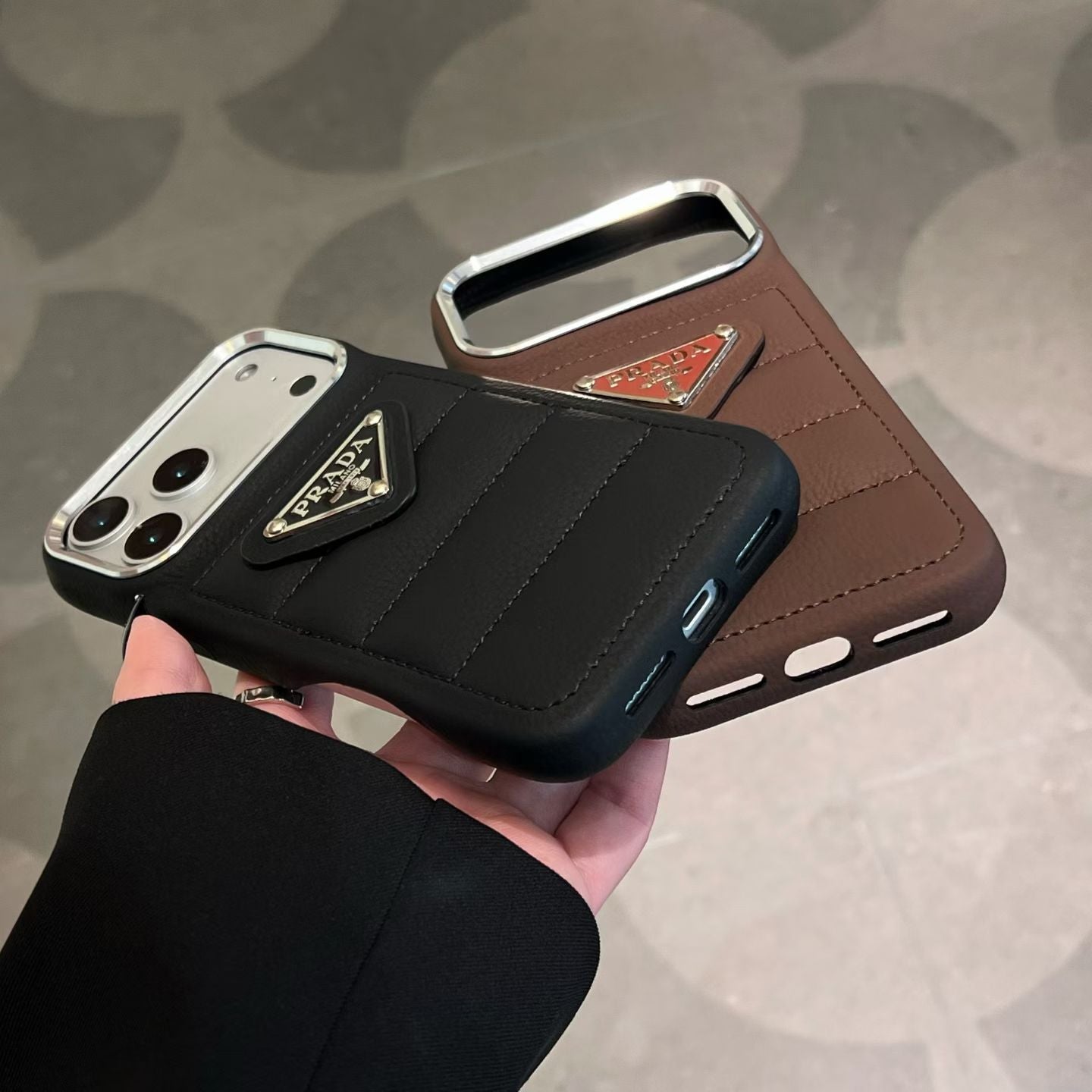 Prada-Inspired Designer iPhone Case 13 to 17 series