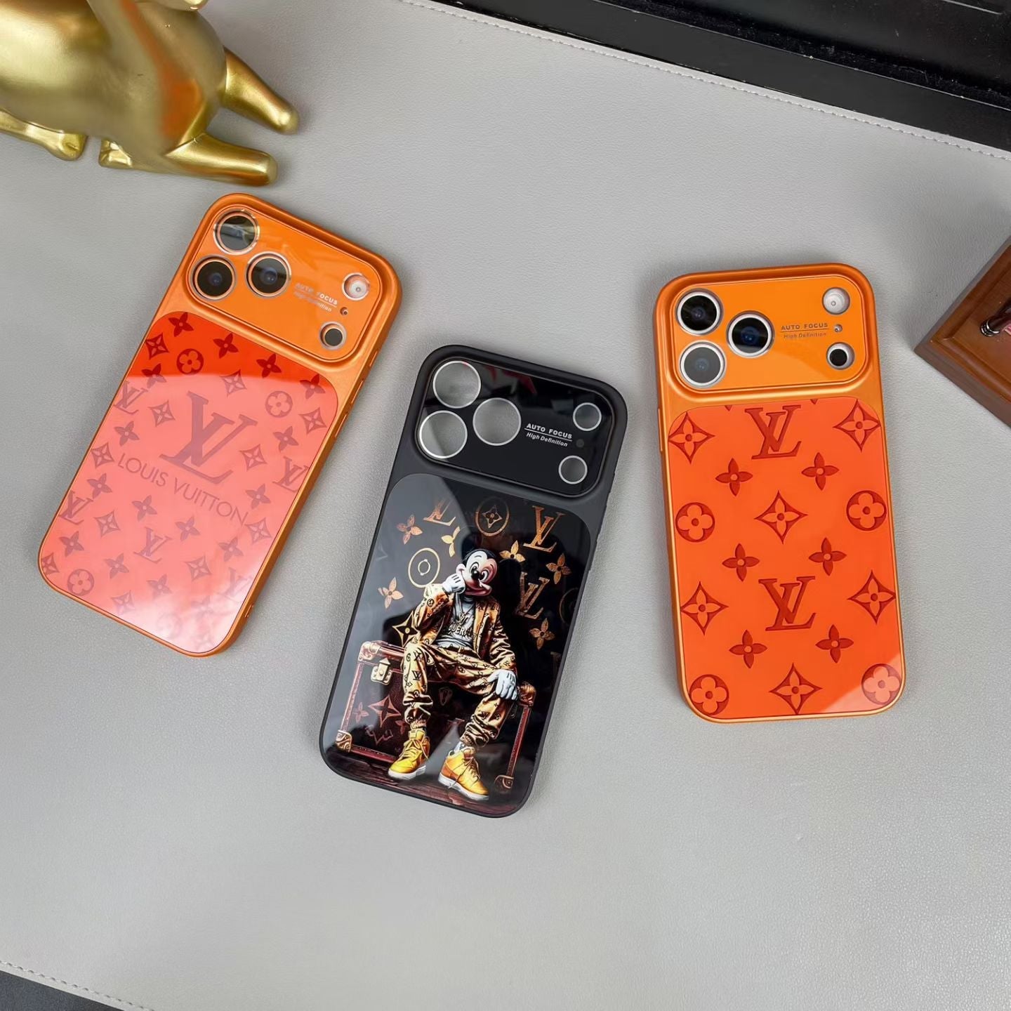 LV-Inspired Luxury Shockproof Bumper Case For iPhone - Premium Quality