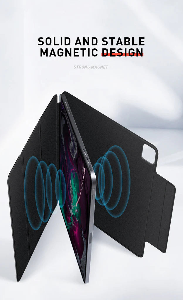 Magnetic Smart Case for iPad Pro/Air/Mini (9th–11th Gen, M2/M3/M4, A16/A17)