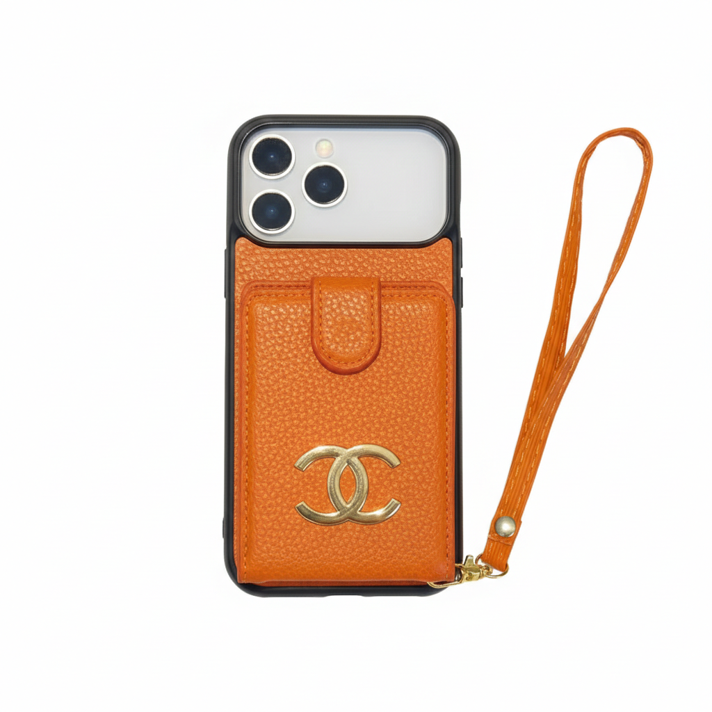 Luxury CC Wallet Phone Case with Strap & Card Holder