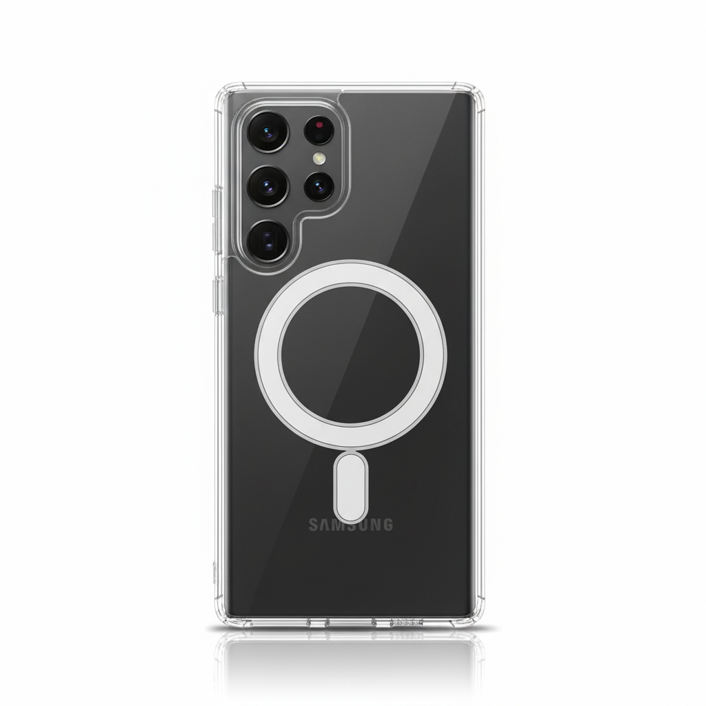 MagSafe Wireless Charging Shockproof Clear Case for Samsung S21–S25 Series