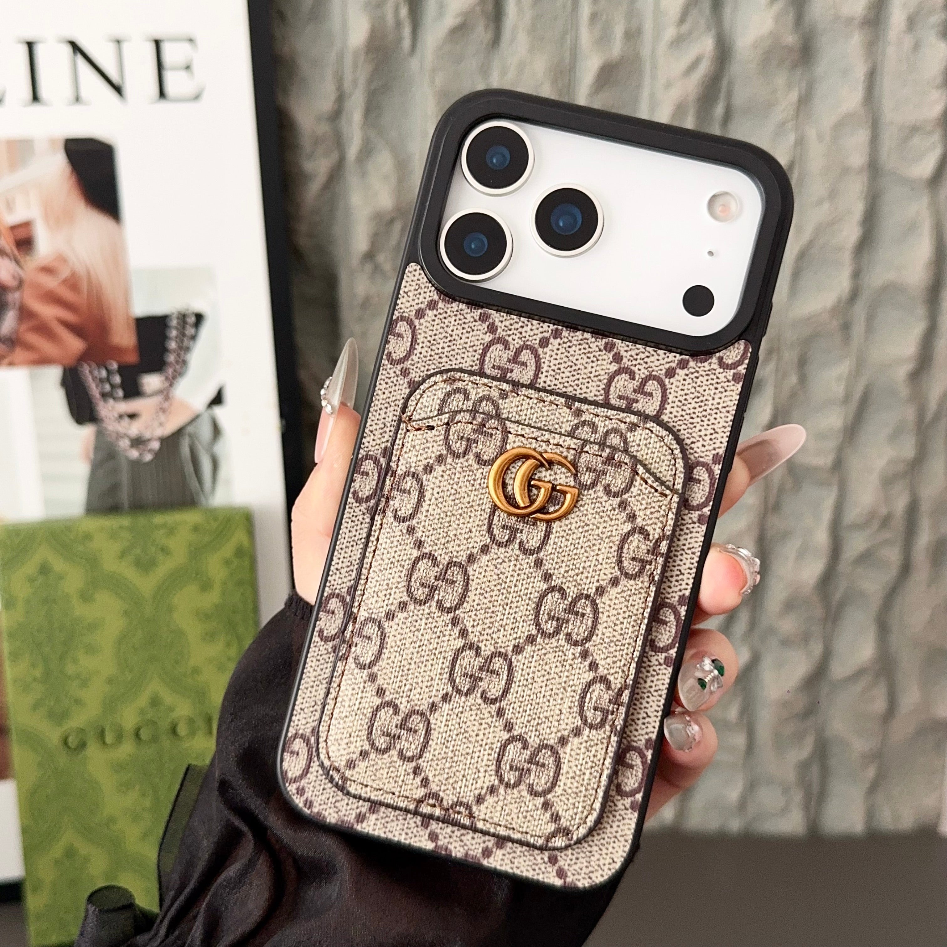 Gucci Luxury Brand Phone Case for iPhone 11–17 Series