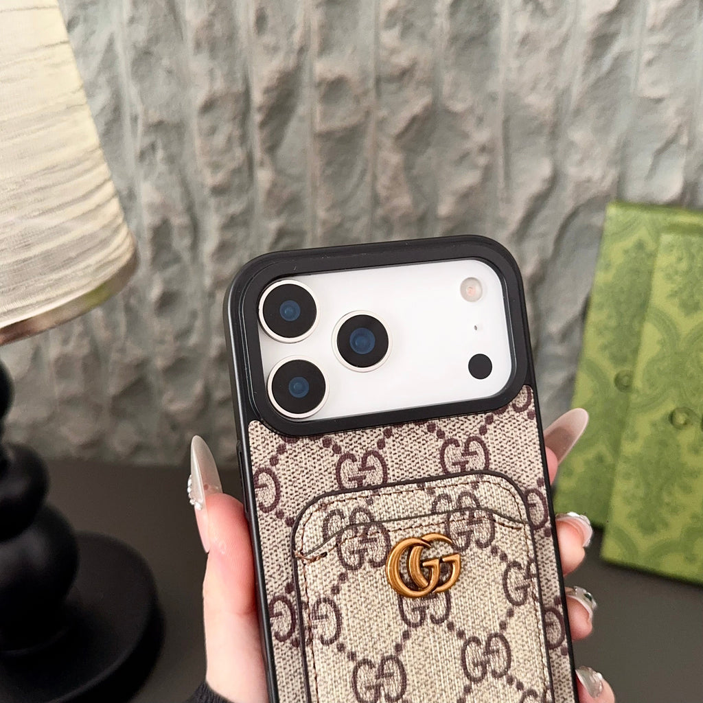 Gucci Luxury Brand Phone Case for iPhone 11–17 Series