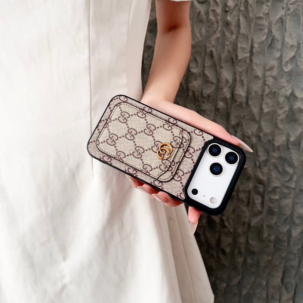 Gucci Luxury Brand Phone Case for iPhone 11–17 Series