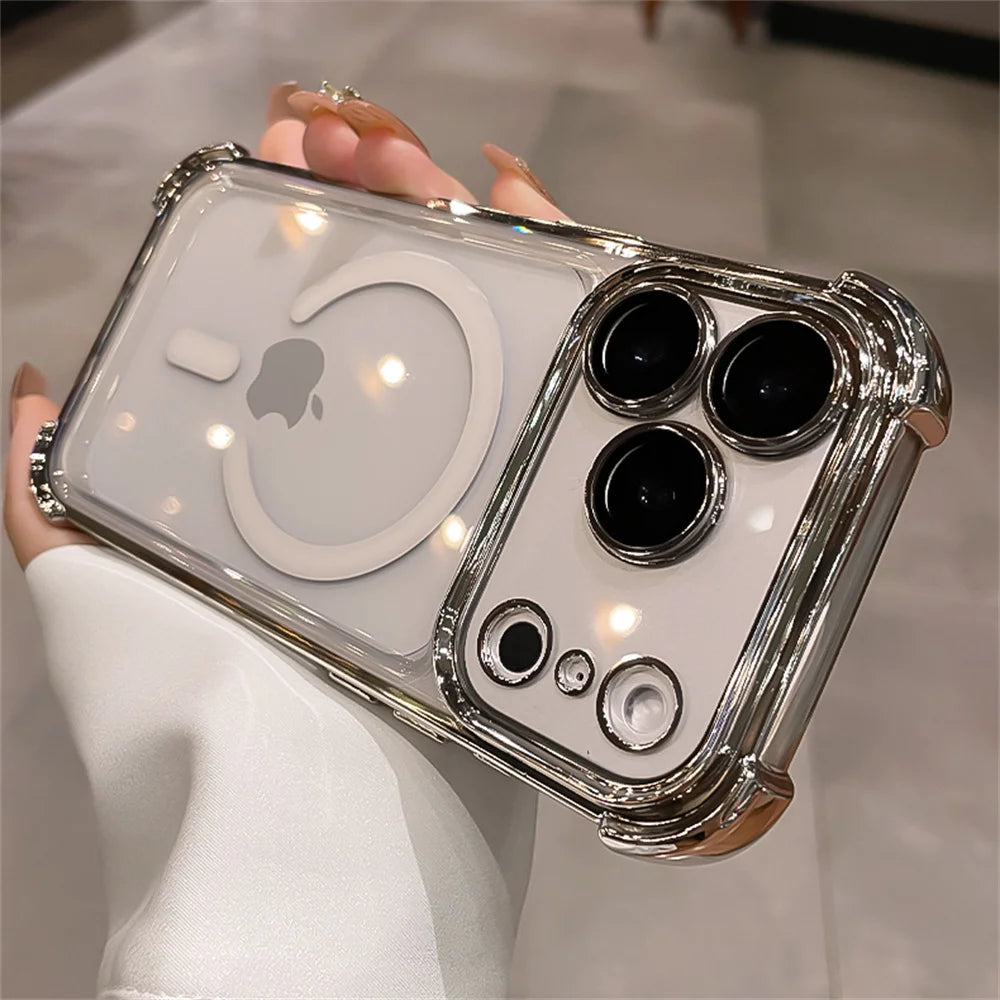 Transparent Magnetic Magsafe Case for iPhone 17 / 16 / 15 / 14 / 13 / 12 Pro Max