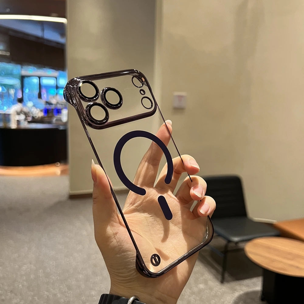 Frameless Magsafe Case for iPhone 17 / 16 / 15 / 14 / 13 Pro Max / Air