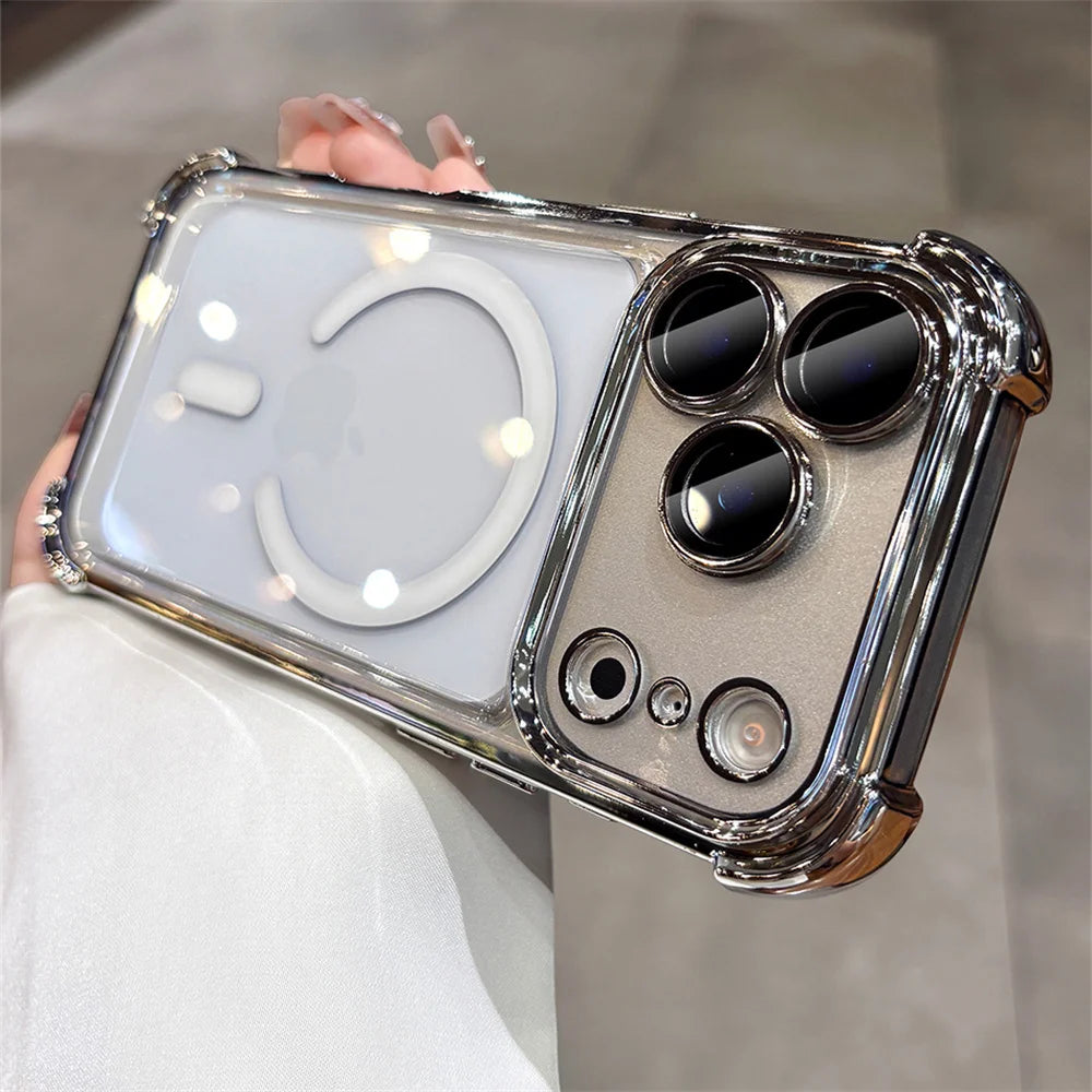 Transparent Magnetic Magsafe Case for iPhone 17 / 16 / 15 / 14 / 13 / 12 Pro Max