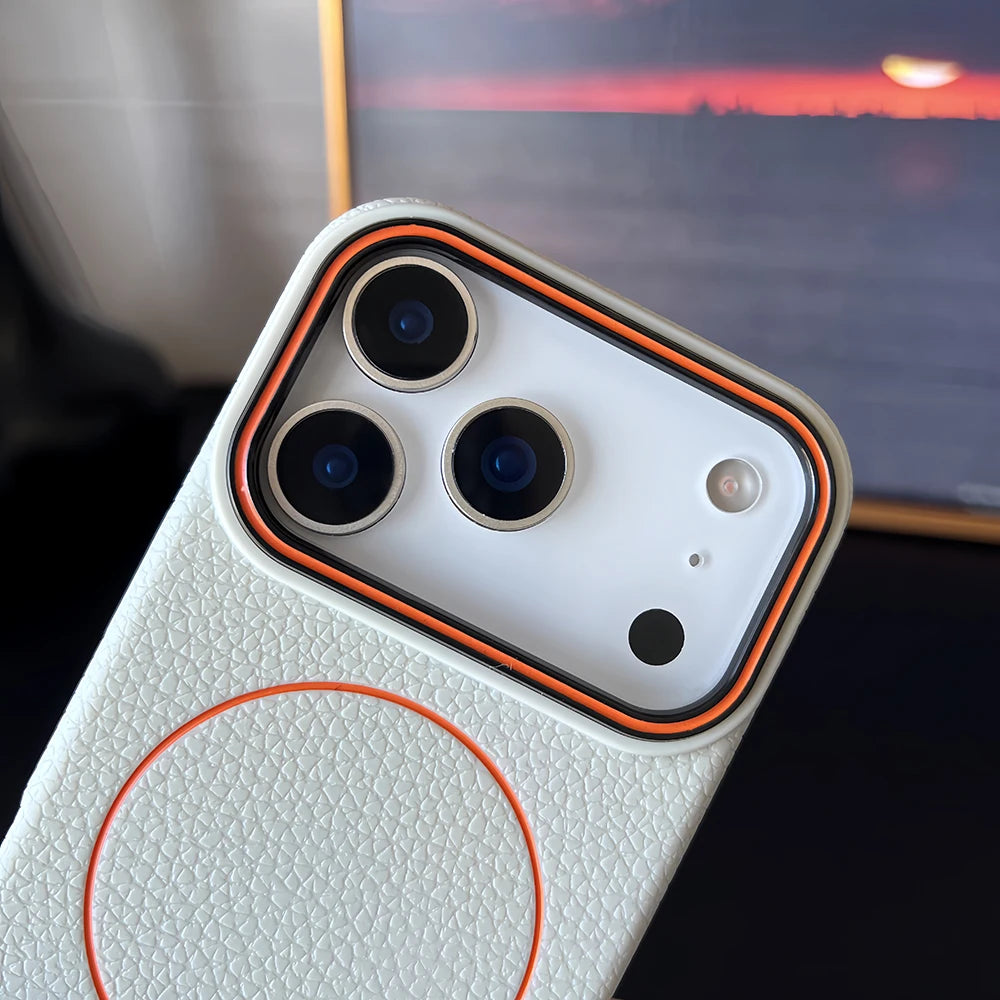 Leather Texture Magsafe Case for iPhone 13 / 14 / 15 / 16 / 17