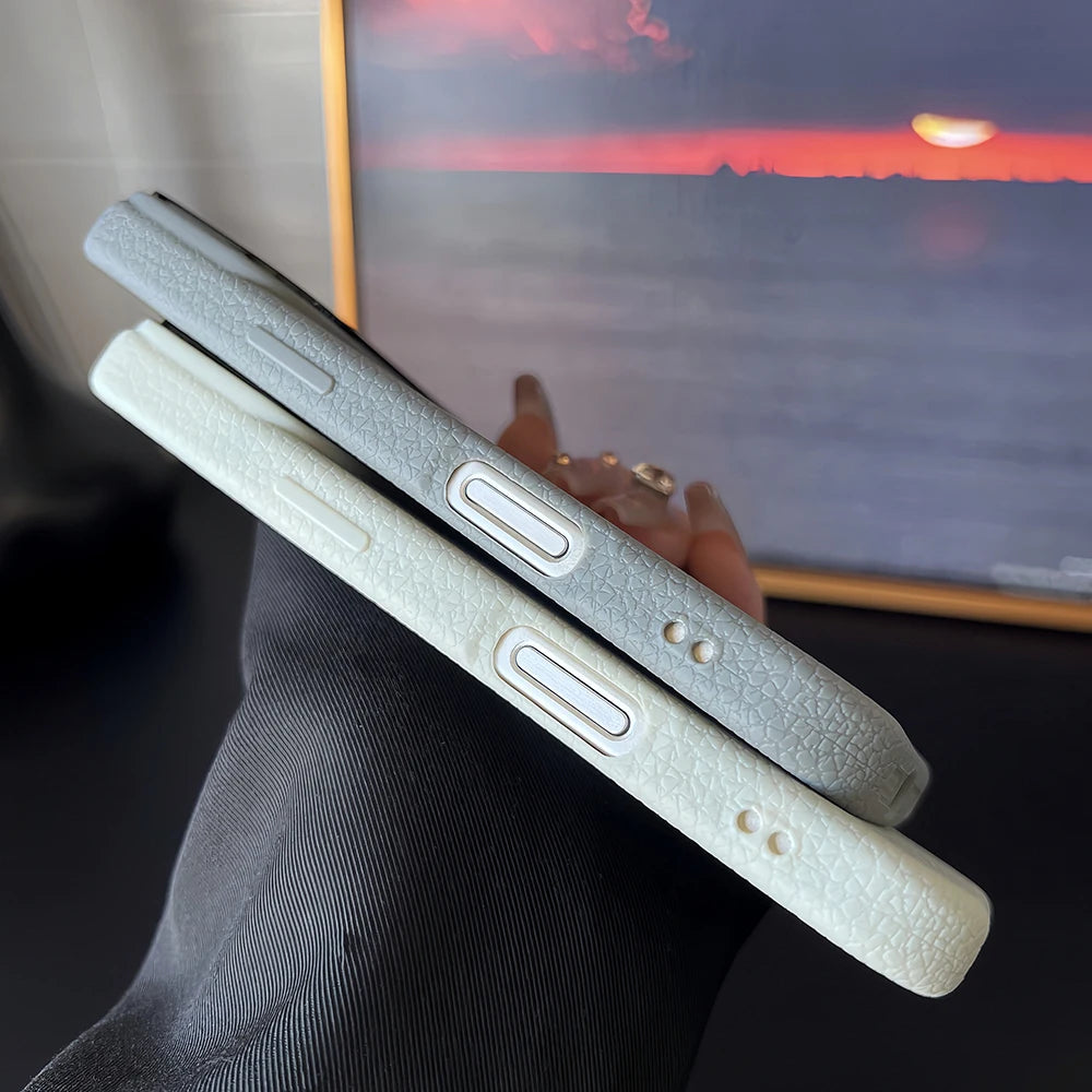 Leather Texture Magsafe Case for iPhone 13 / 14 / 15 / 16 / 17