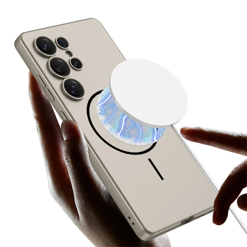 Hard Shell Magnetic MagSafe Case for Samsung S25 Ultra – Wireless Charging Protective Cover