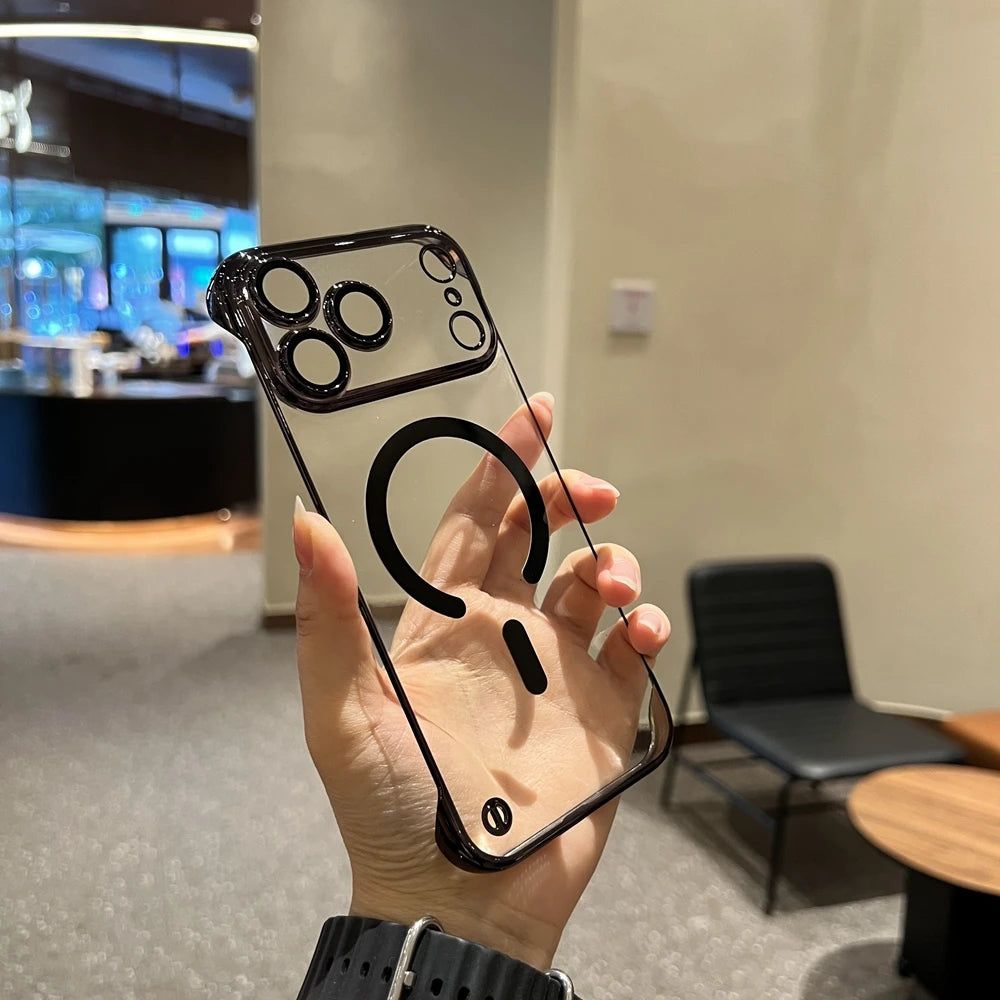 Frameless Magsafe Case for iPhone 17 / 16 / 15 / 14 / 13 Pro Max / Air