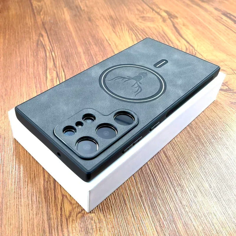 MagSafe Wireless Charging Leather Case for Samsung S24/S23/S22/S21 & Note 20 Series