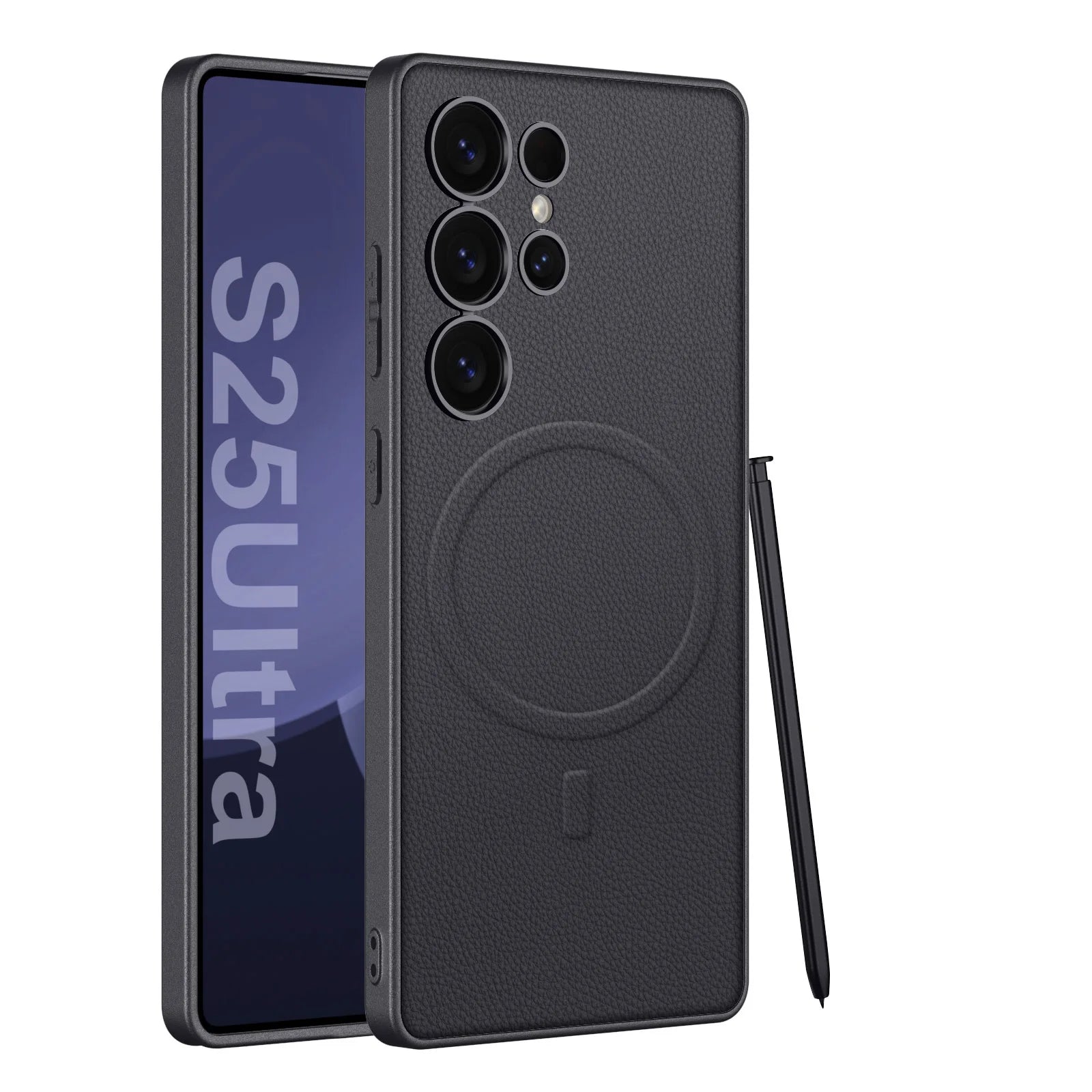 Metallic Matte MagSafe Leather Case for Samsung Galaxy S25/S24 Ultra