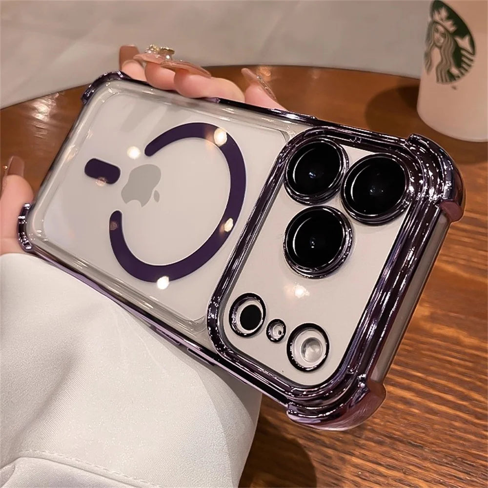 Transparent Magnetic Magsafe Case for iPhone 17 / 16 / 15 / 14 / 13 / 12 Pro Max