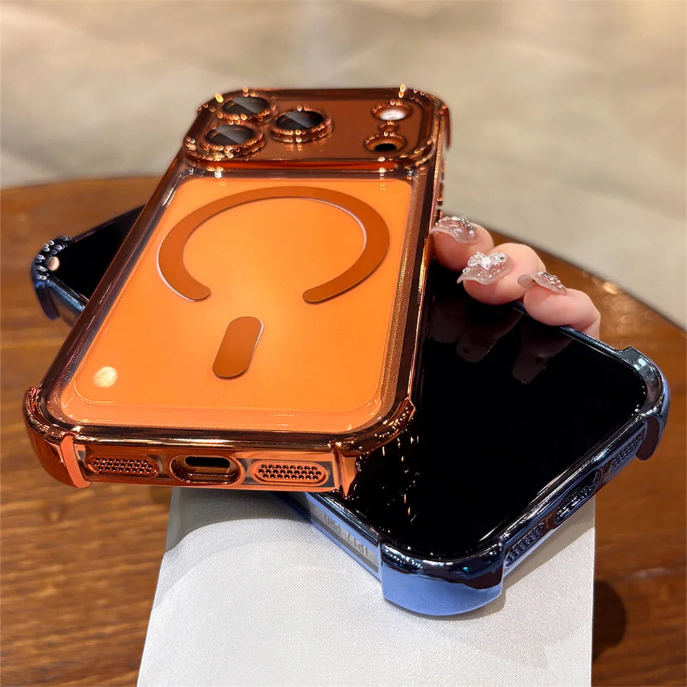 Transparent Magnetic Magsafe Case for iPhone 17 / 16 / 15 / 14 / 13 / 12 Pro Max