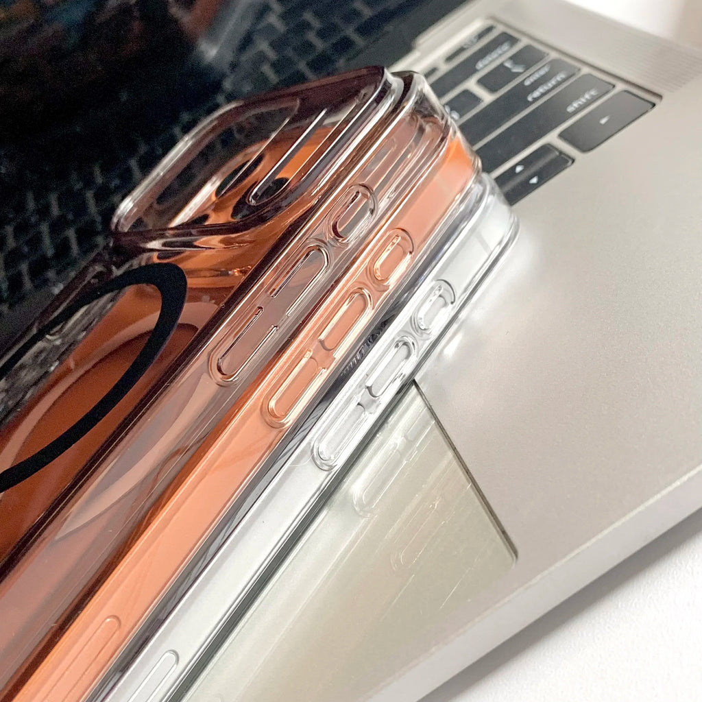 Transparent Hard Clear Magsafe Case for iPhone 12 / 13 / 14 / 15 / 16 / 17 Pro Max / Plus / Air
