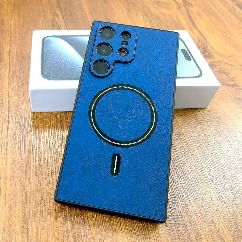 MagSafe Wireless Charging Leather Case for Samsung S24/S23/S22/S21 & Note 20 Series