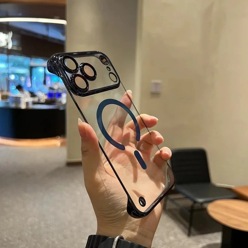 Frameless Magsafe Case for iPhone 17 / 16 / 15 / 14 / 13 Pro Max / Air