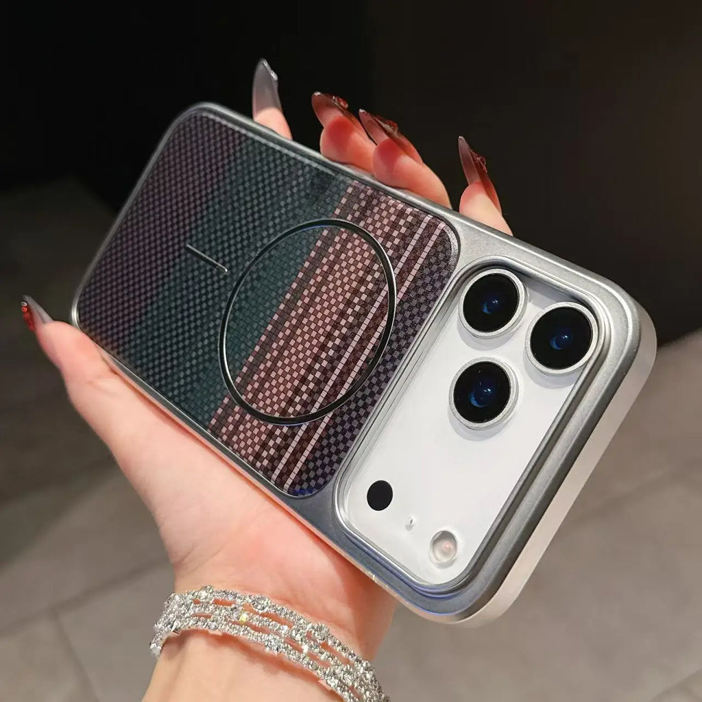 Carbon Fiber Magnetic cozy Case for iPhone 14–17 Series