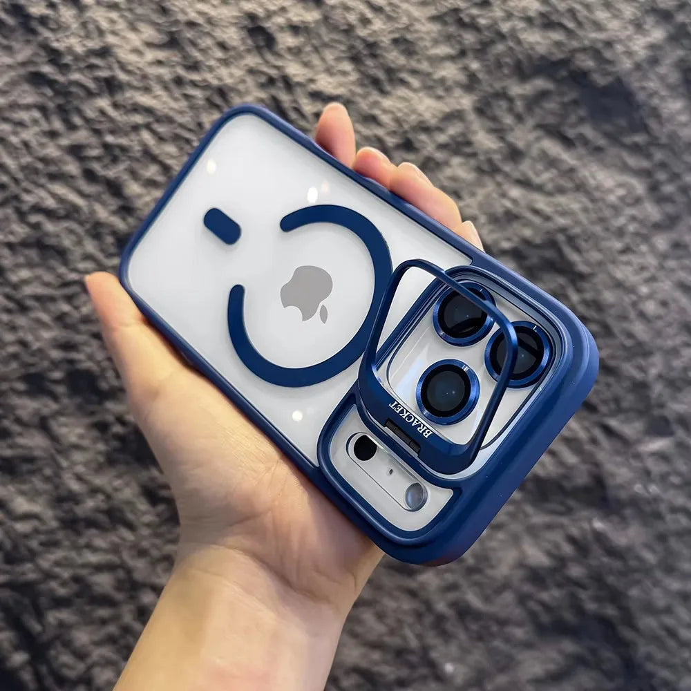 Shockproof Kickstand Orange Case for iPhone 17 / 16 / 15 / 14 / 13 Pro Max