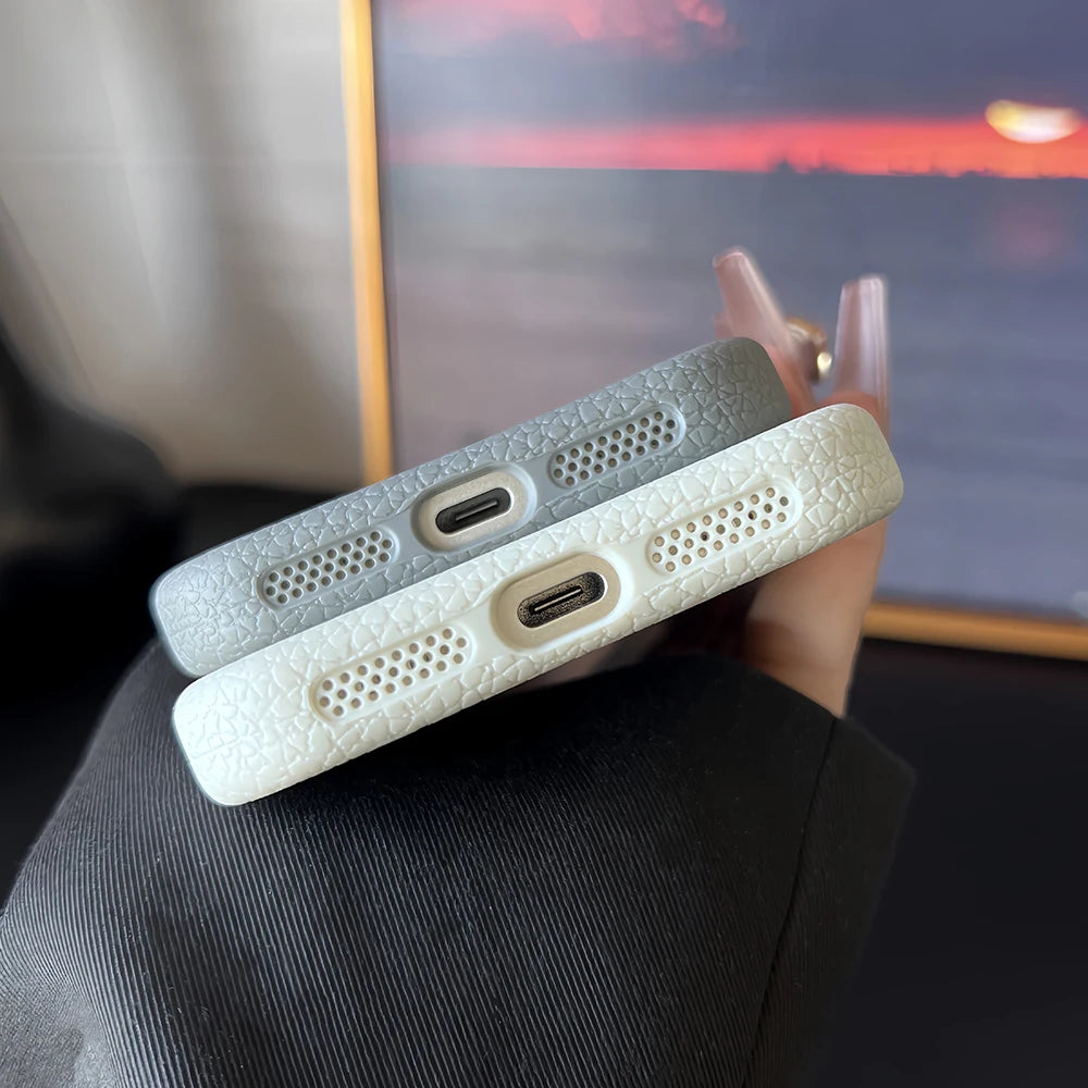 Leather Texture Magsafe Case for iPhone 13 / 14 / 15 / 16 / 17