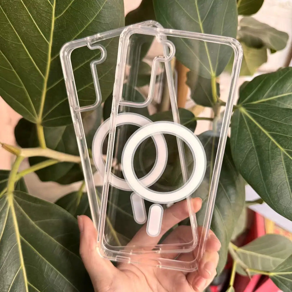 MagSafe Wireless Charging Shockproof Clear Case for Samsung S21–S25 Series