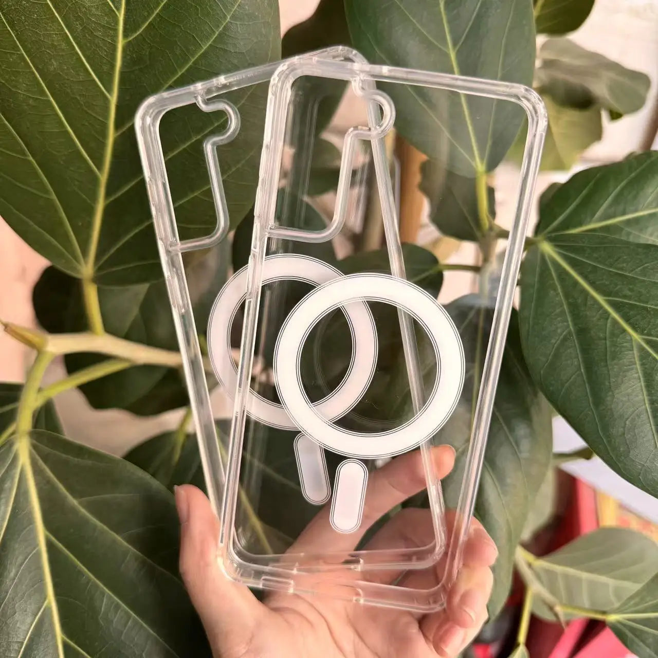 MagSafe Wireless Charging Shockproof Clear Case for Samsung S21–S25 Series