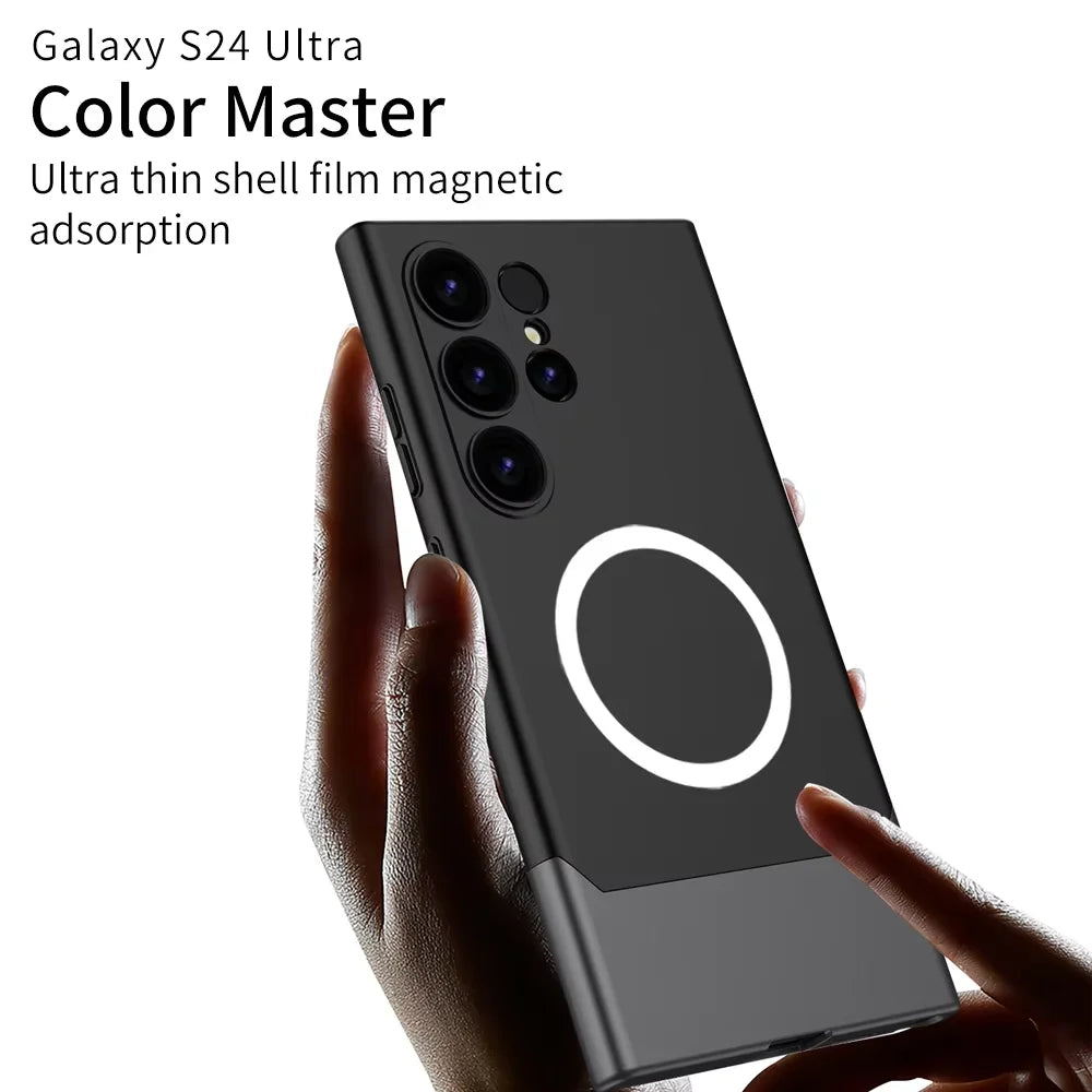 MagSafe Wireless Charging Shockproof Matte Hard Case for Samsung Galaxy S24 Ultra