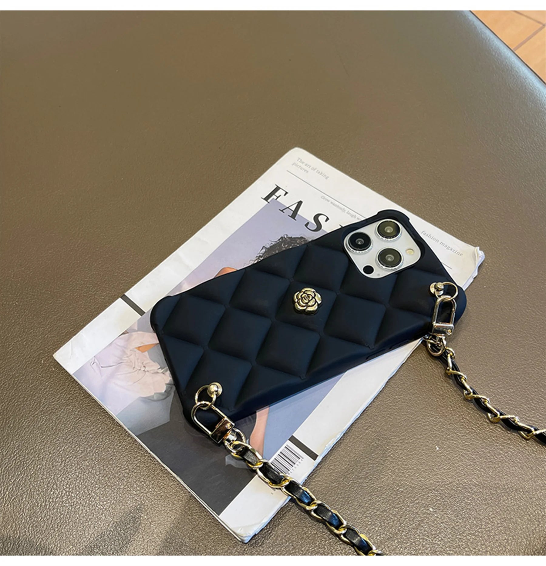 Crossbody Leather Necklace Case for iPhone