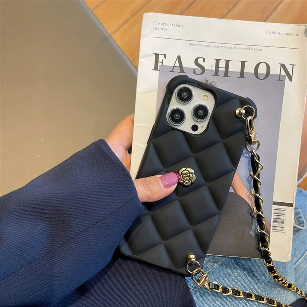 Crossbody Leather Necklace Case for iPhone
