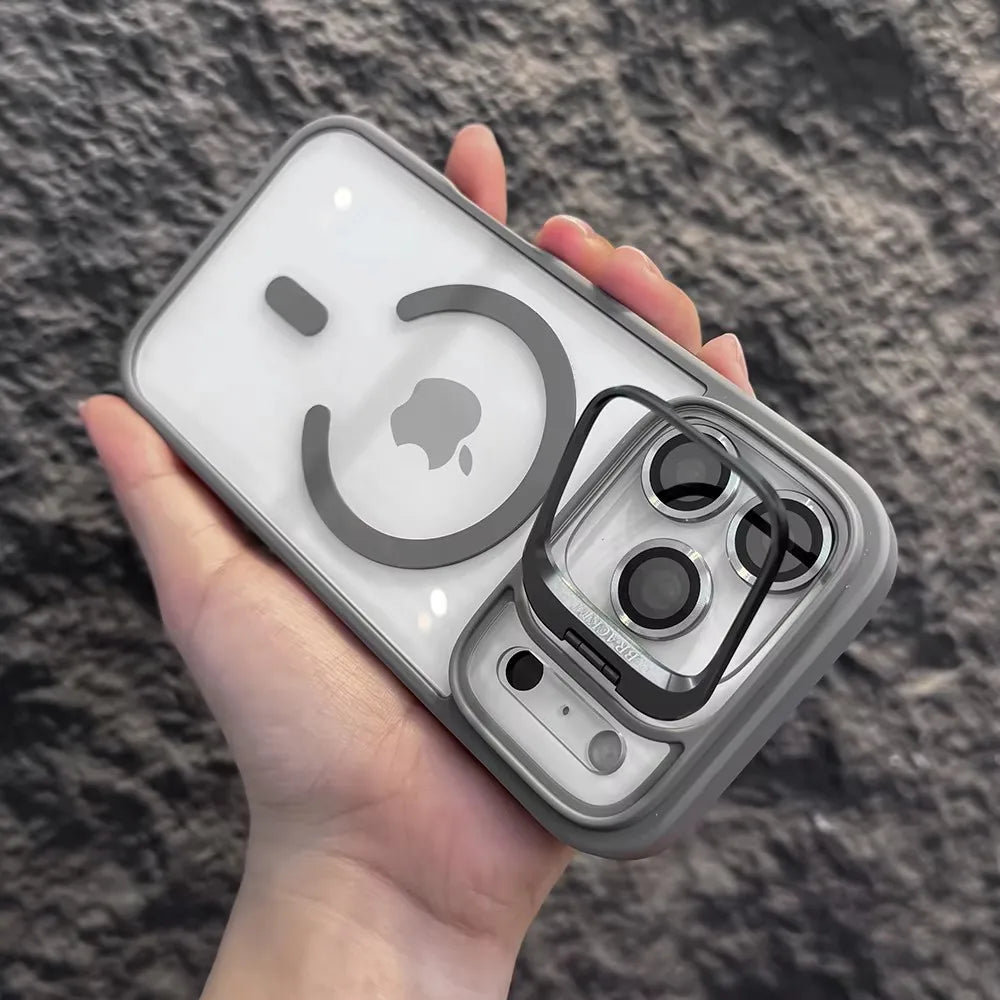 Shockproof Kickstand Orange Case for iPhone 17 / 16 / 15 / 14 / 13 Pro Max