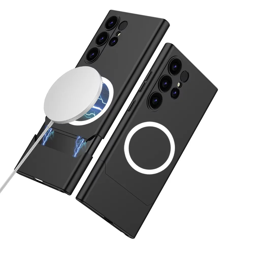 MagSafe Wireless Charging Shockproof Matte Hard Case for Samsung Galaxy S24 Ultra