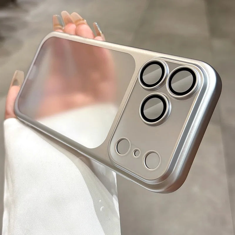 for iPhone 17Pro Plating Hard PC Matte Thin Case for iPhone 17 Pro Max With Lens Film Protection Ultra Slim Shockproof Cover