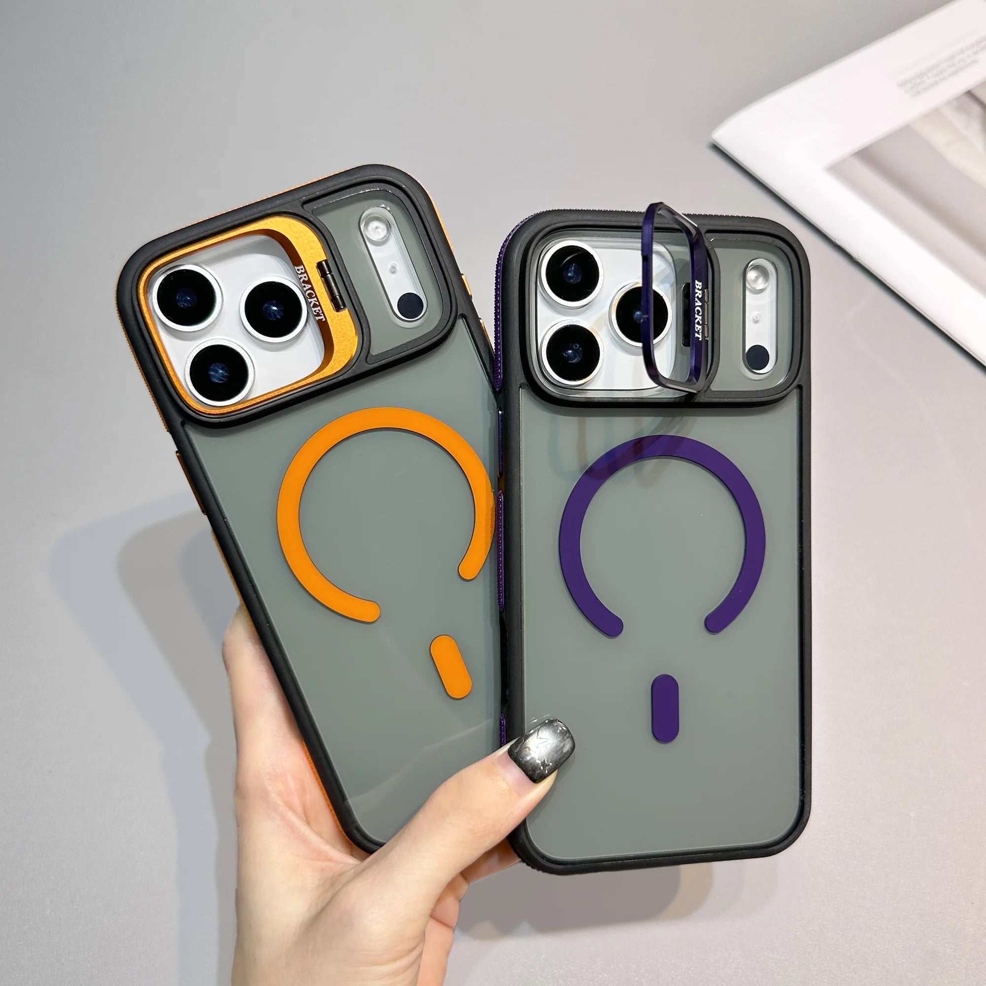 Glitter Stand MagSafe Case (iPhone 11–17 Series)