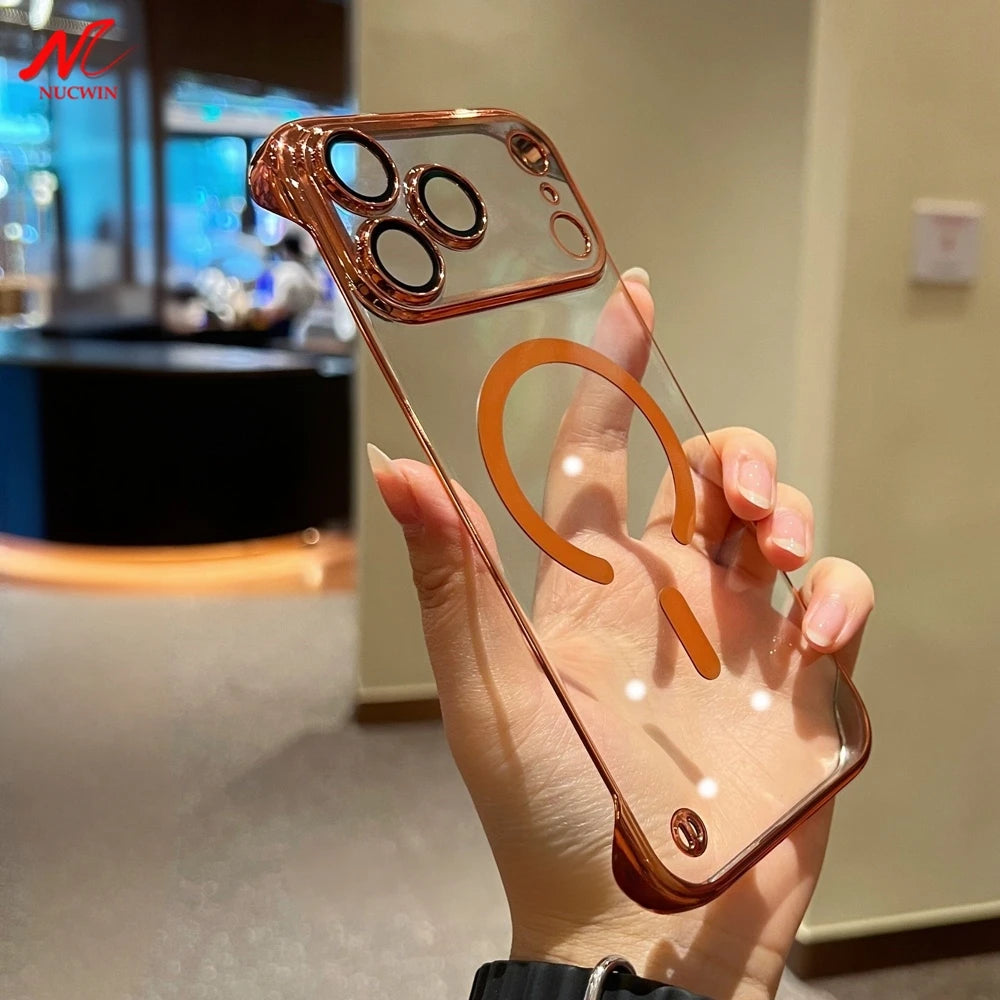 Frameless Magsafe Case for iPhone 17 / 16 / 15 / 14 / 13 Pro Max / Air