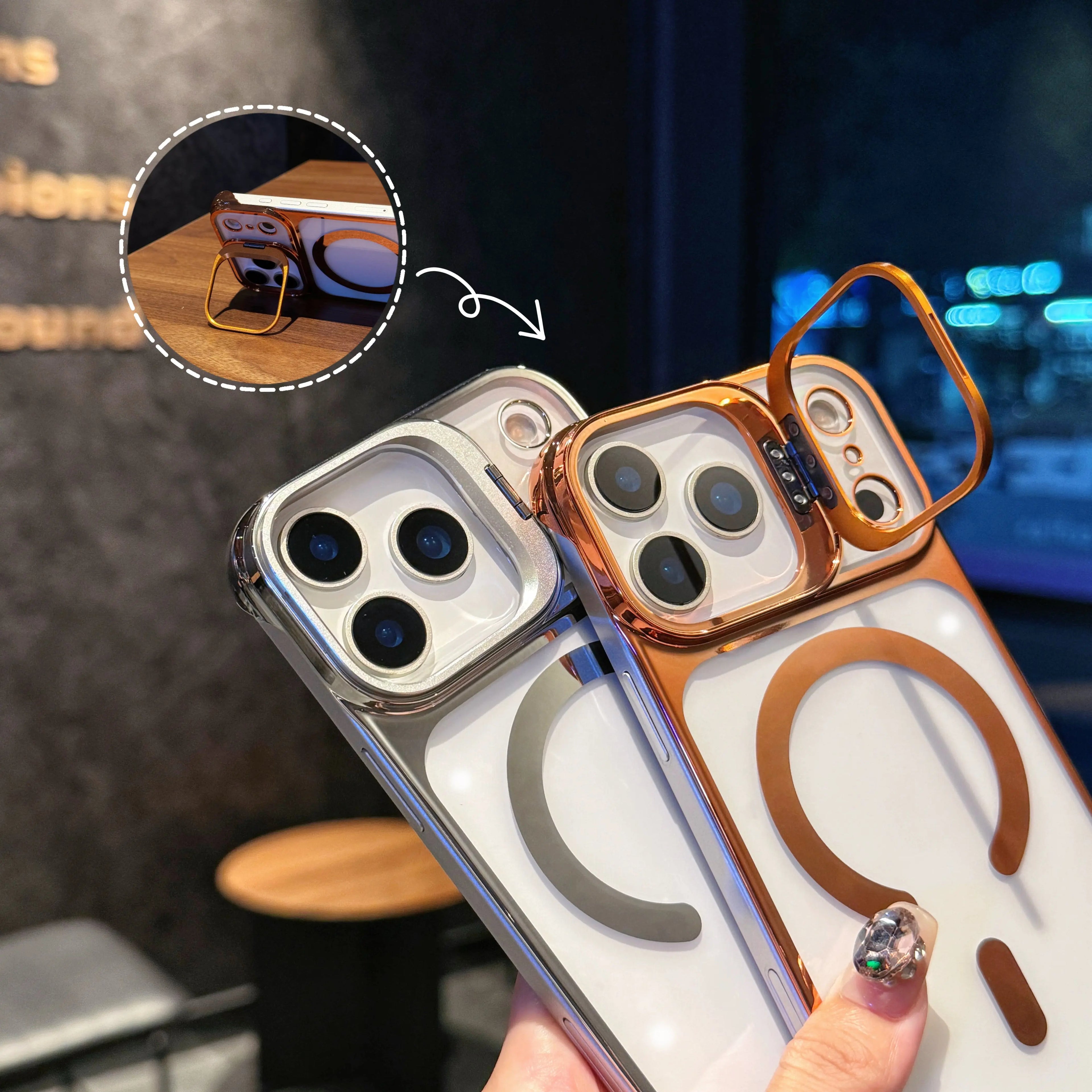 Luxury Plating Broderless Ultra Thin Magsafe Case for iPhone 17 16 15 14