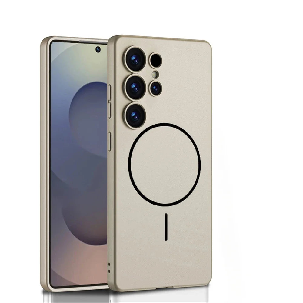 Hard Shell Magnetic MagSafe Case for Samsung S25 Ultra – Wireless Charging Protective Cover