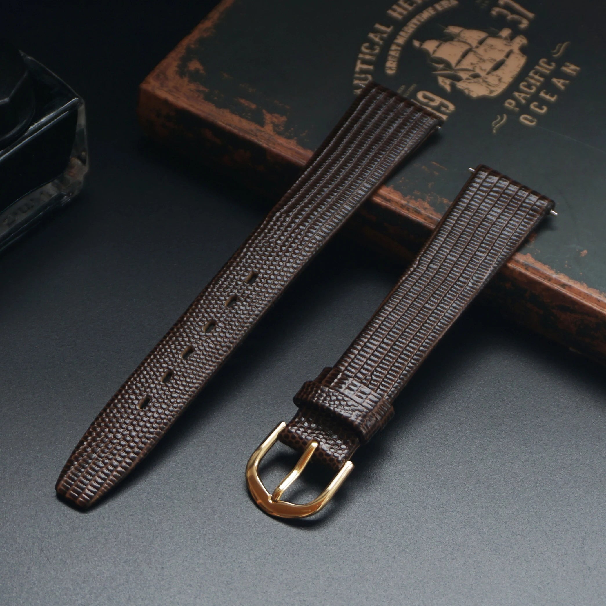 Vintage Lizard Leather Watch Strap