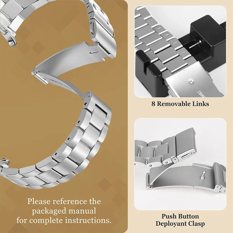 Luxury Metal Strap for Samsung Watch 8 Classic