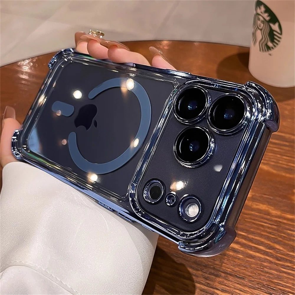 Transparent Magnetic Magsafe Case for iPhone 17 / 16 / 15 / 14 / 13 / 12 Pro Max
