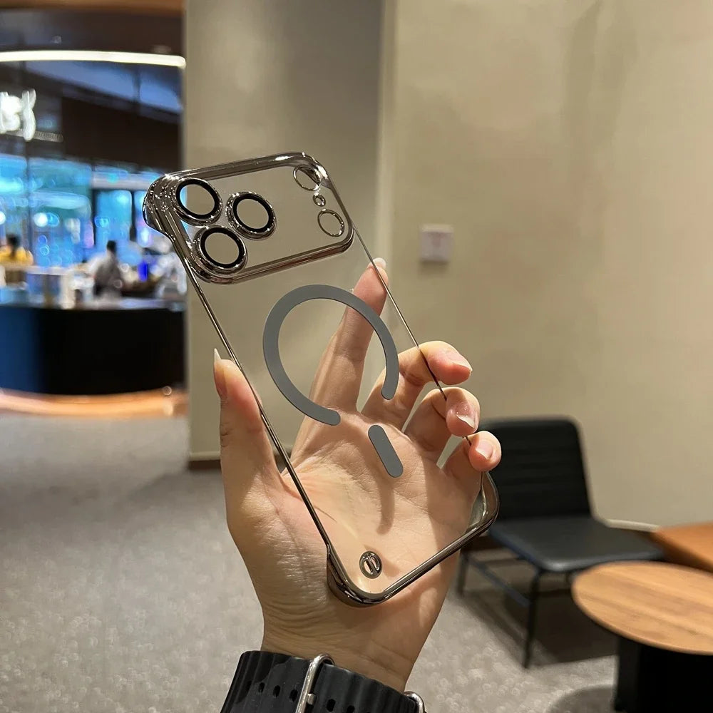 Frameless Magsafe Case for iPhone 17 / 16 / 15 / 14 / 13 Pro Max / Air