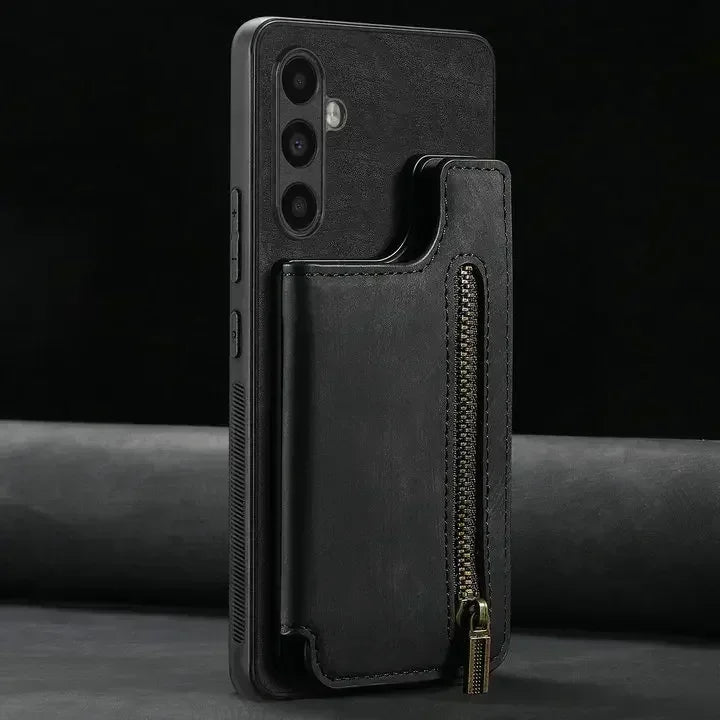 Zipper Wallet Leather Case for Samsung Galaxy A17/A54/A34/A36/A06/A16/A56 – Card Holder Flip Cover