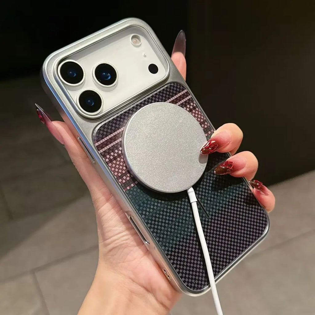 Carbon Fiber Magnetic cozy Case for iPhone 14–17 Series