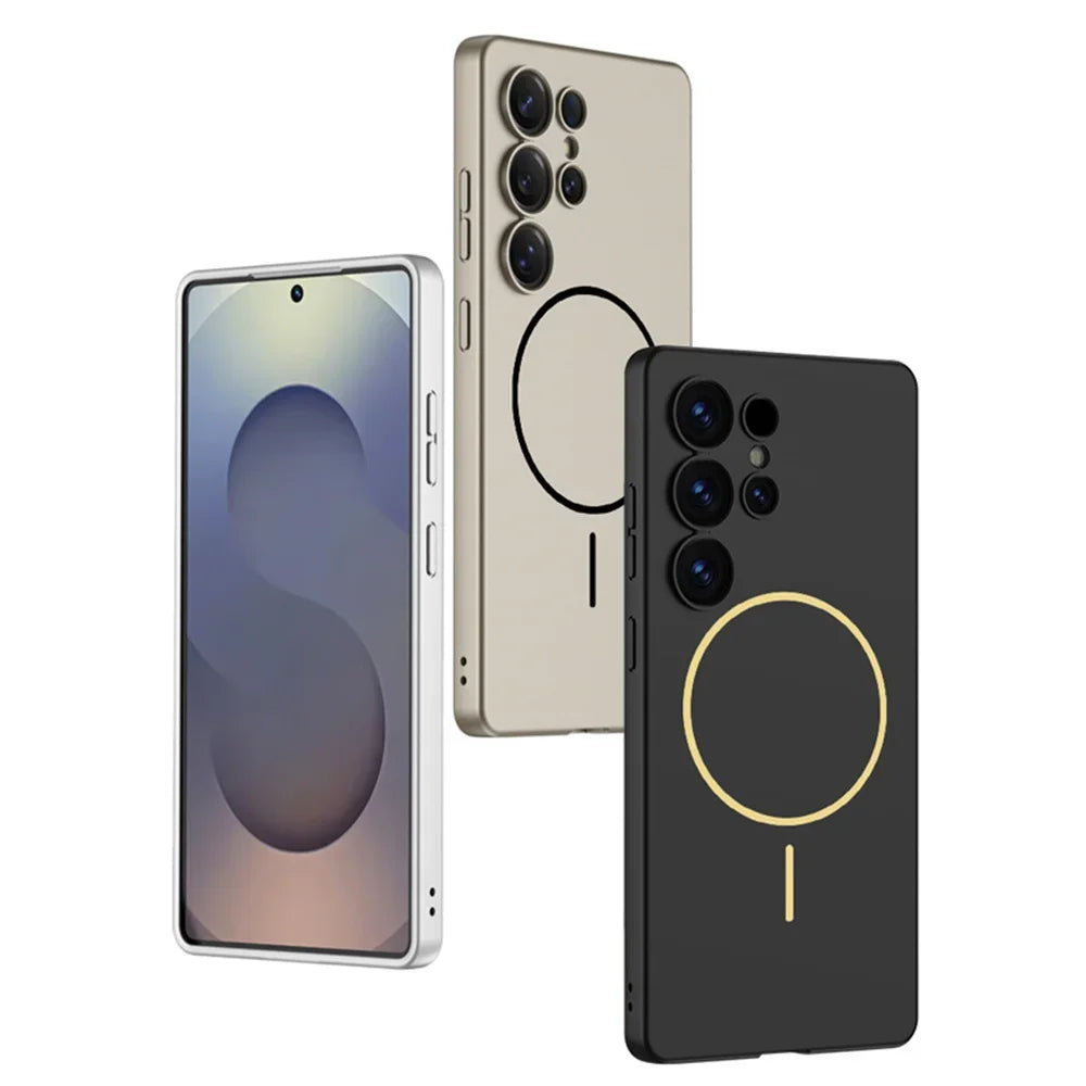 Hard Shell Magnetic MagSafe Case for Samsung S25 Ultra – Wireless Charging Protective Cover